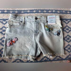Cat & Jack Denim Shorts with Butterfly Embroidery